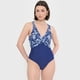thumbnail image 2 of Traje De Baño Mujer Nudo Print Tropical Azul Corona, 2 of 5