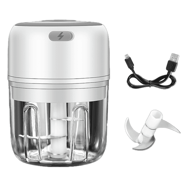 Mini picadora eléctrica de alimentos, procesadora de ajo eléctrica, mini licuadora de alimentos para bebés, batidora de alimentos inalámbrica, portátil, impermeable, con carga USB.