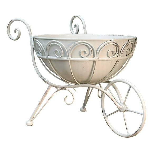 Soporte Macetas Ornamentado Plantas Carretilla Flores Jhn