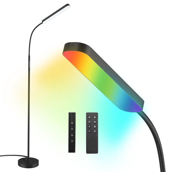 Lámpara de pie Wio-Mio RGB de cambio de color, regulable y con control remoto LED