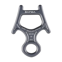 Ioensy - Descensor De 8 Figuras De 30 Kn, Resistente Para Escalada En Roca, Protección De Ingeniería, Color Gris