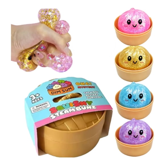 Squishy Antiestrés Dumpling Kawaii Multicolor de Gel Con Caja