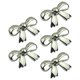 thumbnail image 4 of 5x Clips De Zapatos De Moda Accesorios De Hebilla De Lazo Nupcial Prendas De Vestir Plata, 4 of 5