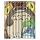 thumbnail image 1 of Cortina de ducha con bonito dibujo de Mi vecino Totoro, juego de cortina de baño con ganchos, tamaño 60 x 72 pulgadas, 1 of 3