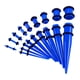 thumbnail image 3 of Kit De Estiramiento De Medidores De Oreja De 18 Piezas, Tapones Cónicos 14G-00G, Expansores Azules, 3 of 3