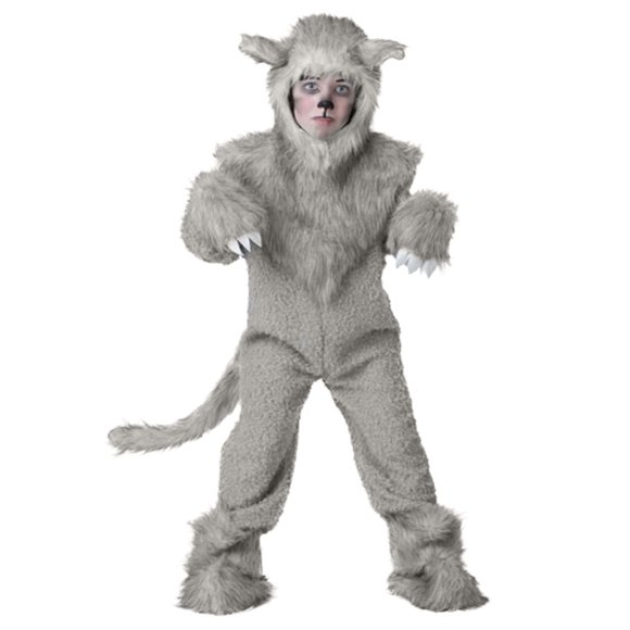 Disfraz divertido, disfraz infantil de lobo para niños, mono de Halloween