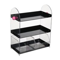 Magideal - Estante Organizador De Encimera Para Tazas De Café, Moderno Estante De Exhibición De 3 Niveles, Organizador De Estación De Café Para Baño, Maquillaje, Negro