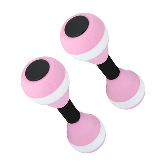 Pesas acuáticas Agua Acuático Fitness Barbells Deportes acuáticos Herramienta de fitness Portátil Ligero Agua Ejercicio aeróbico para entrenamientos Rosa y blanco