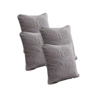 Genérico - Set De 4 Fundas De Cojin Serie Arco 45X45 Cm Gris