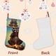 thumbnail image 3 of Mapache Tema: Calcetines de Navidad, fino lino blanco para colgar en escaleras y chimenea, decoración navideña para el hogar, regalo de Navidad. 45cm × 32cm, 3 of 5