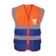 thumbnail image 5 of Chaleco Reflectante De Seguridad De Alto Brillo Para Profesionales De La Renovación, Ingenieros Ciclistas, Malla Azul Y Naranja., 5 of 5