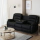 thumbnail image 2 of Sofá 3 Cuerpos Reclinable Moderno Negro New Praga 8041sffbk, 2 of 13