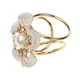 thumbnail image 1 of Rhinestone mujeres flor bufanda anillo seda clip hebilla diapositiva jewellerry blanco, 1 of 5