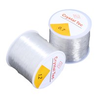 Magideal - Cuerda Flexible Para Pulsera, Paquete De 2 Unidades, Perfecto Para Crear Accesorios, Hilo Elástico Para Manualidades 12 Mm X 55 M 07 Mm X 100 M