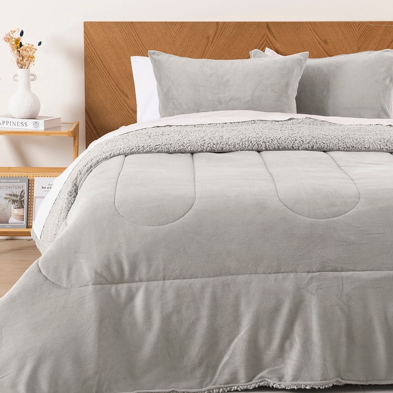 Mashini - Plumon Coral Sherpa King Gris