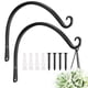 thumbnail image 1 of Ganchos de pared para colgar plantas, 35 cm, paquete de 2 unidades, Feed Garden, negros, 1 of 7