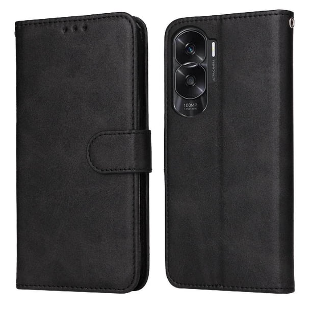 Funda Billetera para Honor X50i 5G con Porta Tarjetas y Soporte Ajustable Negro