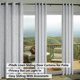 thumbnail image 2 of Cortinas Pitalk de lino gris claro, 214 cm de longitud, 2 paneles, 84 litros, 2 of 8