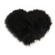 thumbnail image 1 of 40x50cm shaggy en forma de corazón, alfombra, piso, alfombra, alfombrilla, cojín, negro, 1 of 3