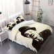 thumbnail image 1 of 3pcs Charlie Chaplin Classic Bowler Hat Laughing Expression Black And White Photo Duvet Cover Set - Bed Set with Printed Pattern Includes Sheets And Pillowcases - Suitable for Bedroom, 1 of 1