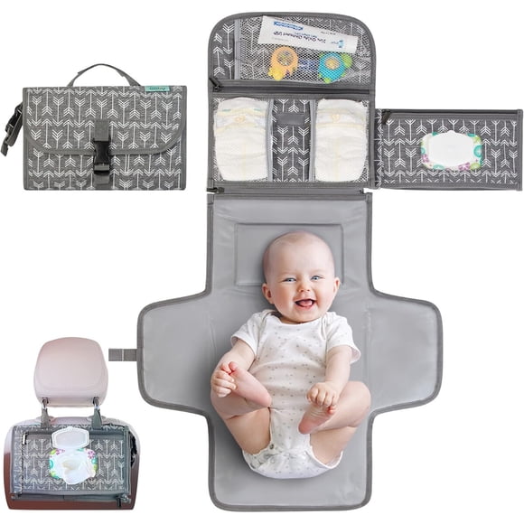 Cambiador Portátil Kopi Baby Gray Arrows Viaje Bebé