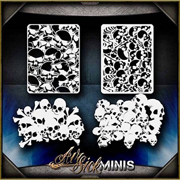 Set Mini de Calaveras – Plantillas AirSick 13 cm × 10 cm
