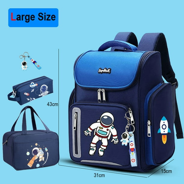 New Boys Orthopedic School Bags Child Astronaut Printing Backpacks Primary Student Girls Children's Schoolbag Waterproof Kid