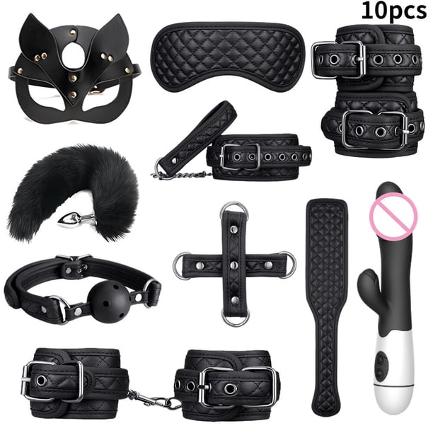 2023 New Sex Toys vibrator female handcuffs meeting anal plug vibrator female porn accessories adult sex toys leather toys 18+