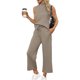 thumbnail image 1 of Conjunto Sampeel de 2 piezas: top de cuello alto y pantalón ancho, 1 of 3