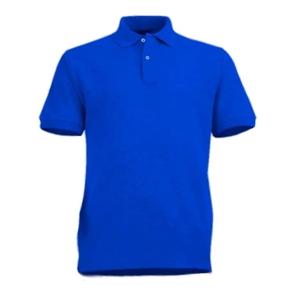 Polera Piqué Manga Corta Azul Talla S