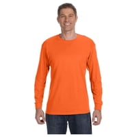 Camiseta Gildan Para Adulto, Algodón Pesado, Manga Larga, Talla S, Naranja