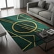 thumbnail image 3 of Alfombra moderna 200x240 cm verde circulo dorado elegante decorativa wm, 3 of 3