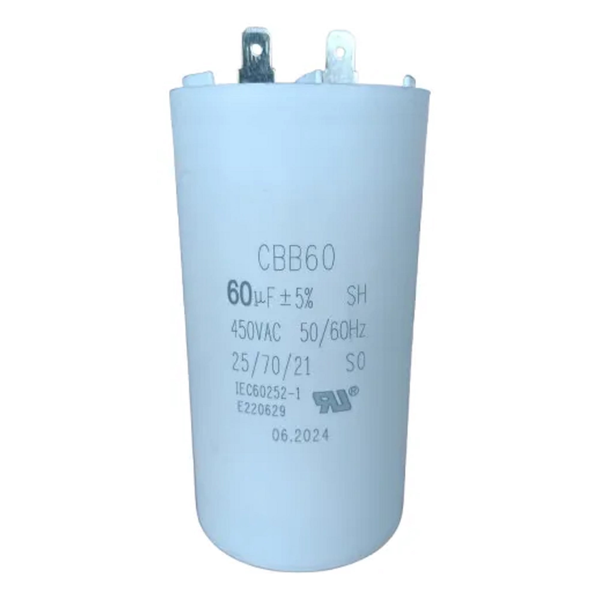 Genérica - Condensador Capacitor De Partida 60 Uf Con Terminal 450vac