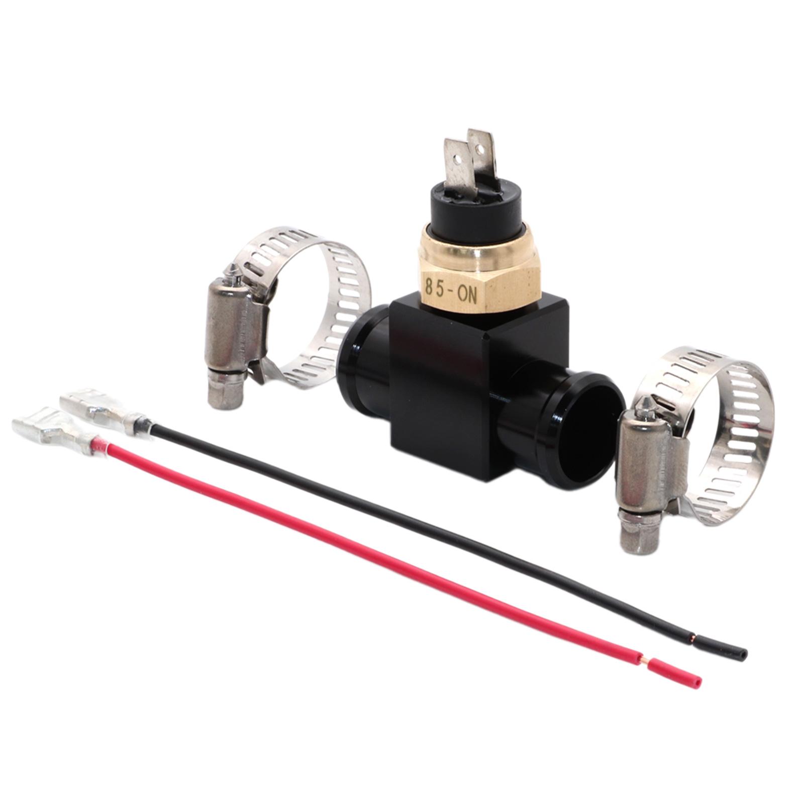 Magideal - Interruptor De Temperatura Del Termostato Del Ventilador Del Radiador De La Motocicleta Negro, Interruptor Del Ventilador Del Radiador, Suministro Del