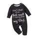 thumbnail image 3 of Mono Para Bebé Con Estampado De Letras, Mono Para Niños Pequeños Para Vacaciones, Ropa De Juego, Uso Diario, De 9 A 12 Meses, 3 of 3
