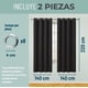 thumbnail image 2 of Cortinas Blackout 2 Paños 140x220 Lino Doble Faz Negro, 2 of 3