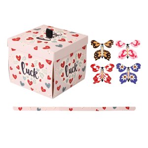 Magideal - Tarjeta De Mariposa Voladora Sorpresa Juguete Complicado Mariposas Voladoras Mariposa Mecánica Rosa