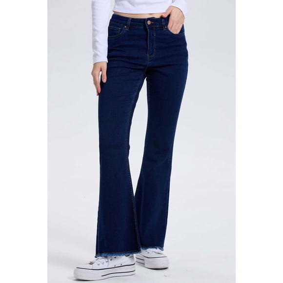 Jeans Mujer Monse Flare Azul Oscuro