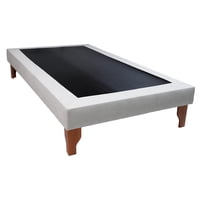 Diseños Valestrini - Base Plaza Y Media Lino Gris