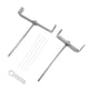 thumbnail image 5 of 2 piezas de soporte de bajante, soporte de canalón ajustable, extensión de hierro, soporte de tubería de anclaje, construcción de hierro resistente, adecuado para Estaca de tierra de 20 cm, 5 of 5