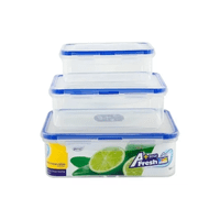 Importclick - Set 3 Tupper Hermético Para Alimentos Plástico