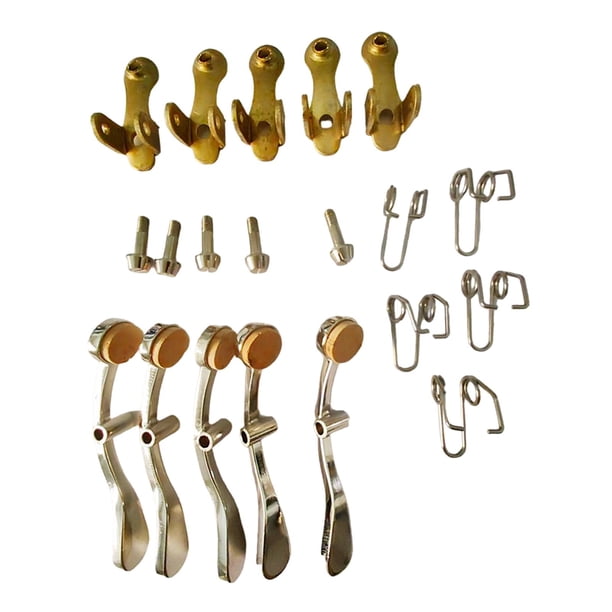 Kits de Reparación de Válvulas de Escupida de Trompeta con Resortes, Tornillos, Llave de Válvula de Drenaje, Piezas de Repuesto de Trombón, Reparación 1 juego de herramientas de reparación.