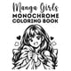 thumbnail image 1 of Libro para colorear de chicas manga en monocromo, 1 of 1