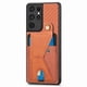 thumbnail image 5 of Funda Resistente para Samsung Galaxy S21 Ultra con Tarjetero y Soporte, Diseño Magnético Marrón, 5 of 5