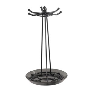 Magideal - Porta Utensilios Giratorio, Espátula, Cuchara, Cucharón De Sopa, Porta Utensilios De Cocina, Machacador De Patatas, Servidor De Espaguetis, Cucharón D Negro