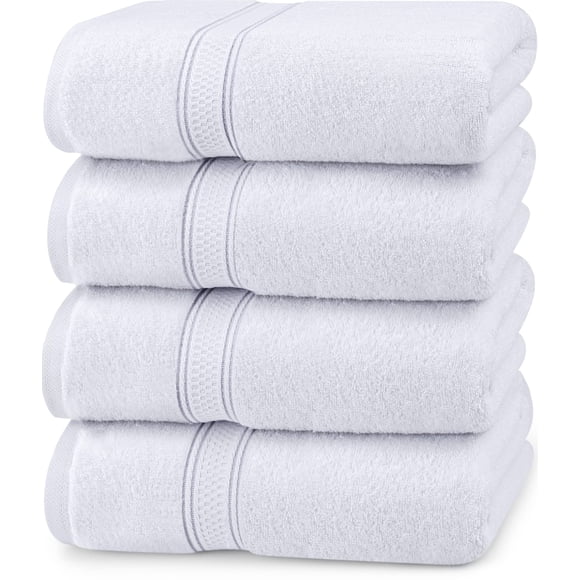 Juego de toallas de baño Utopia Towels, 100% algodón hilado en anillos, 600 g/m², 4 unidades