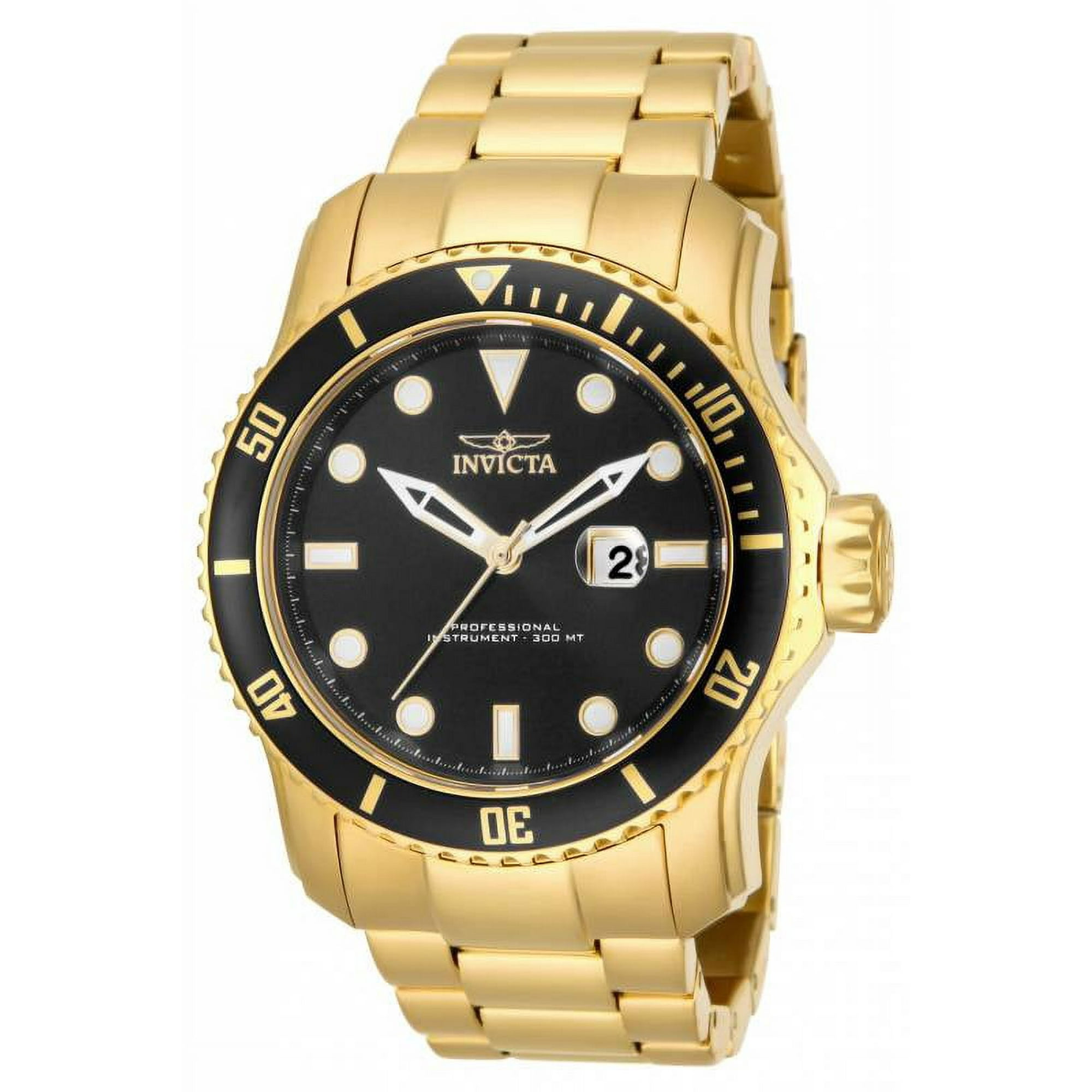Reloj Análogo Invicta Pro Diver Chapado En Oro Hombre