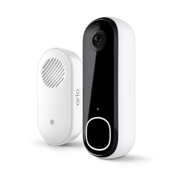Timbre con vídeo Arlo 2K 2nd Gen y Chime 2 con cámara HD, color blanco