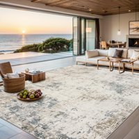 Alfombra Area Plhxfr, Moderna Y Abstracta, 9 X 12 Pies, Lavable, Resistente A Las Manchas