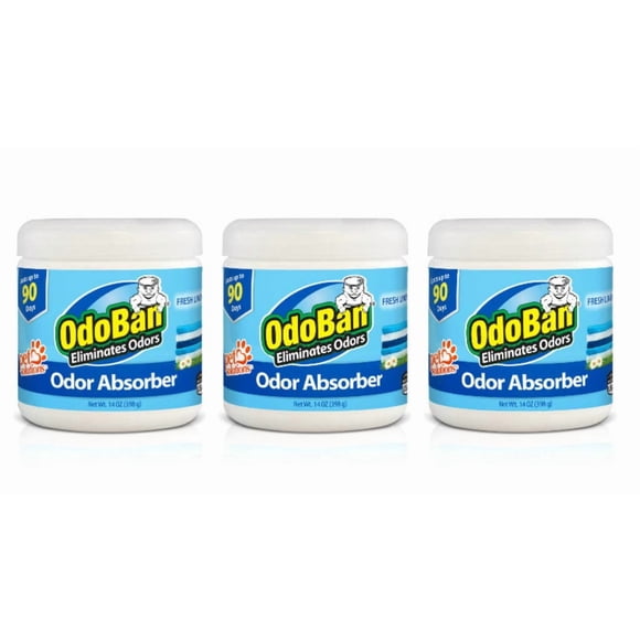Absorbedor de olores OdoBan Fresh Linen 398 g, paquete de 3